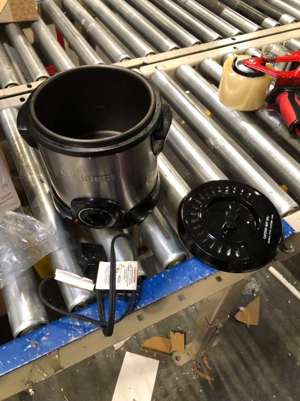 Photo 1 of Chefman Fry Guy Deep Fryer with Removable Basket, Easy-to-Clean Non-Stick Coating and Cool-to-Touch Exterior, Adjustable Temperature Control, 4.2 Cup/ 1 Liter Capacity, Stainless Steel