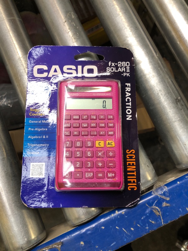 Photo 3 of Casio FX260SLRS Pink Solar Scientific Calculator, 144 built-in functions