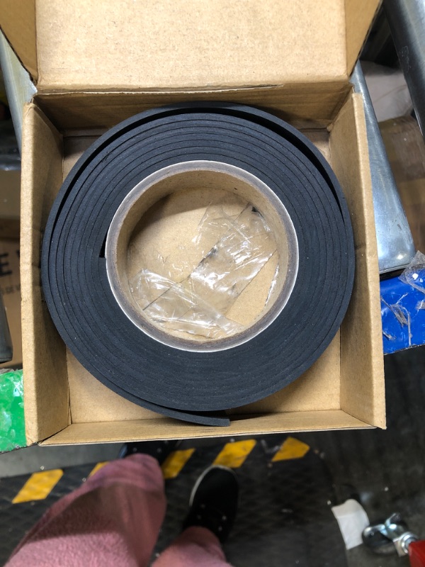 Photo 1 of Solid Neoprene Rubber Strips Roll, Sheets, Rubber Bands 1/8" (.125") Thick x 1" Wide x 118" Long Neoprene Rubber Mat for DIY Weather Stripping, Gasket, Seal