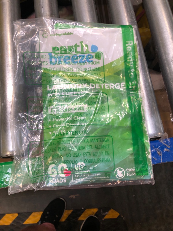 Photo 1 of Earth Breeze Laundry Detergent Sheets - Fresh Scent - No Plastic Jug (60 Loads) 30 Sheets, Liquidless Technology… Fresh Scent, 1 Pack