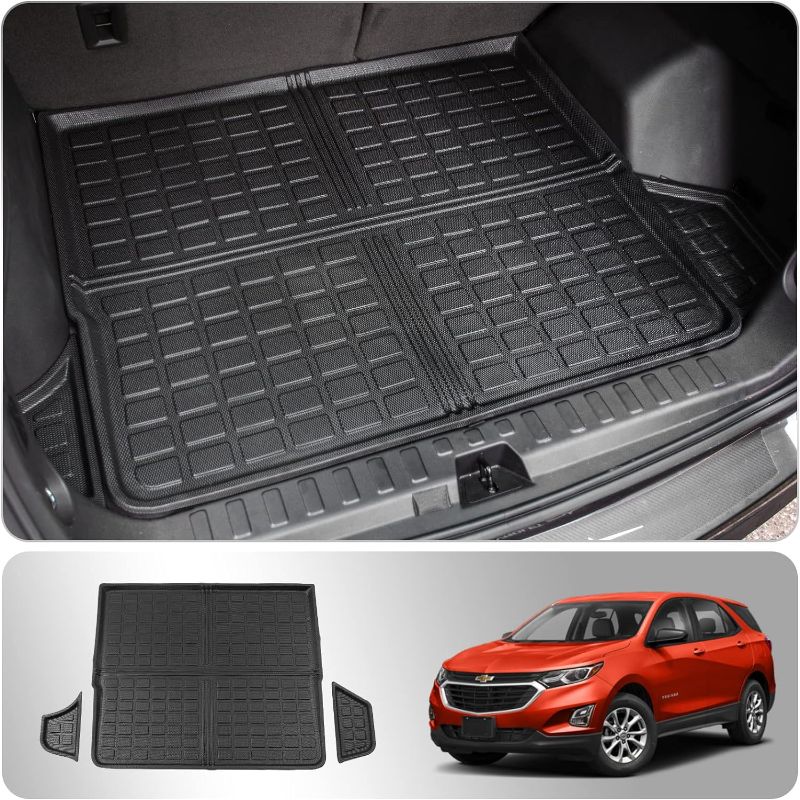 Photo 1 of Thinzyou Cargo Mat Compatible with 2018-2024 Chevrolet Equinox Cargo Liner GMC Terrain Trunk Mats Trunk Liner TPE All Weather 2023 Chevry Equinox Accessories (Trunk Mats)