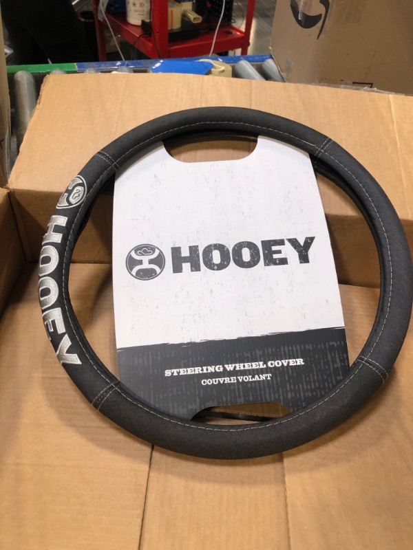 Photo 3 of HOOEY Lounger Steering Wheel Cover | Heather Black, Single