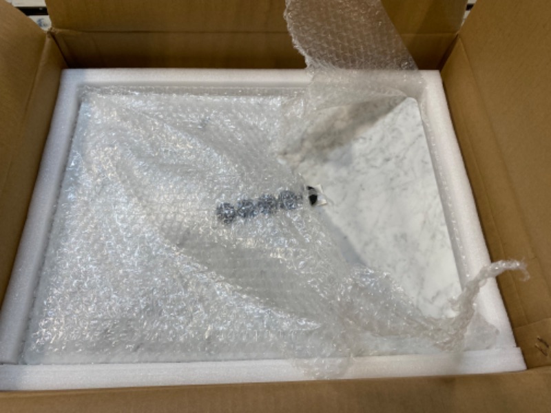 Photo 1 of Soulscrafts Marble Pastry board 16 x 12 Inches Carrara White Marble Cutting Board Multi-Purpose Serving Tray with Non-Slip Feet for Rolling Dough, Cheese, Pastries, Fruits and Vegetables white rubber feet