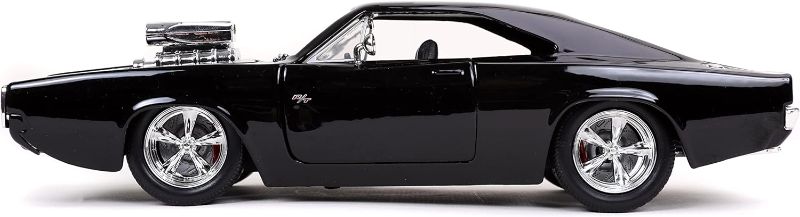 Photo 1 of Jada Toys Fast & Furious 1:24 Dom's 1970 Dodge Charger R/T Die-cast Car Bare Metal, Toys for Kids and Adults, Black
