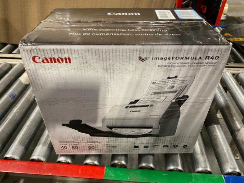 Photo 2 of Canon imageFORMULA R40 Office Document Scanner For PC and Mac, Color Duplex Scanning, Easy Setup For Office Or Home Use, Includes Scanning Software
