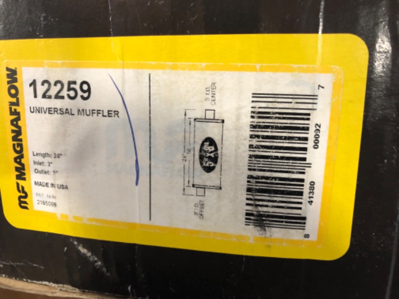 Photo 3 of MagnaFlow 5in x 8in Oval Center/Offset Performance Muffler Exhaust 12259 - Straight-Through, 3in Inlet/3in Outlet Diameter, 24in Overall Length, Satin Finish - Classic Deep Exhaust Sound