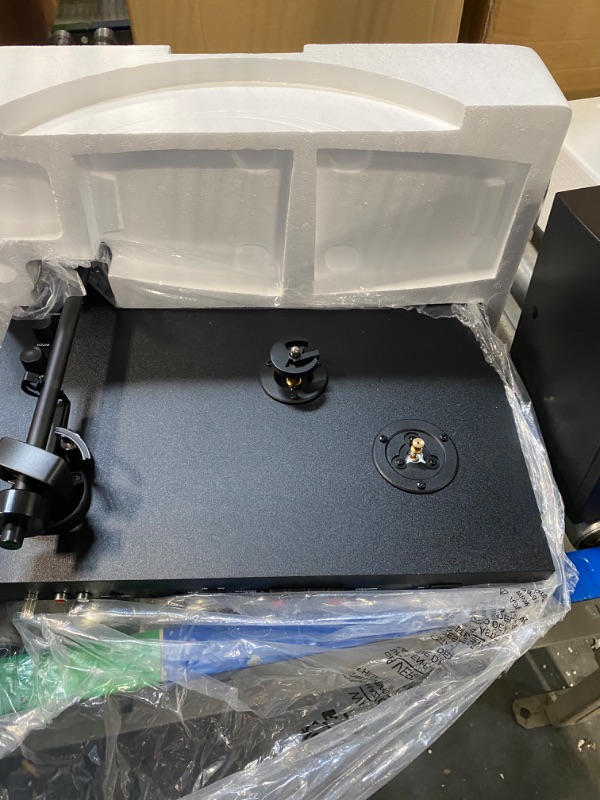 Photo 1 of Crosley T150C-BK 2-Speed Bluetooth Turntable Record Player System with Weighted Tone Arm and Stereo Speakers, Black T150C - Audio Grade Plinth, NP-15 Needle Black