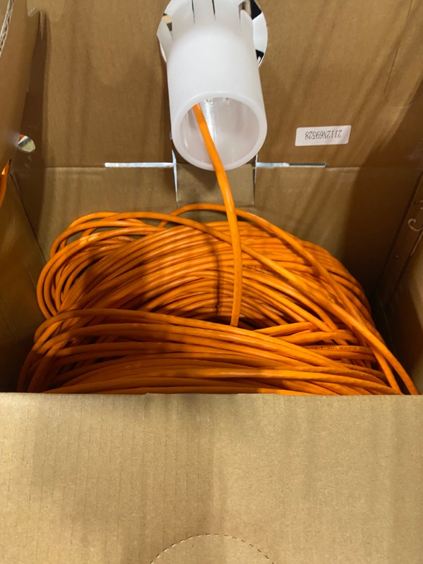 Photo 3 of CAT6 Plenum (CMP) Cable 1000FT | Network Analyzer Test Passed | 23AWG 4Pair, Solid 550MHz Network Cable 10Gigabit UTP, Available in Blue, White, Green, Gray, Black, Red & Yellow Color (Orange)