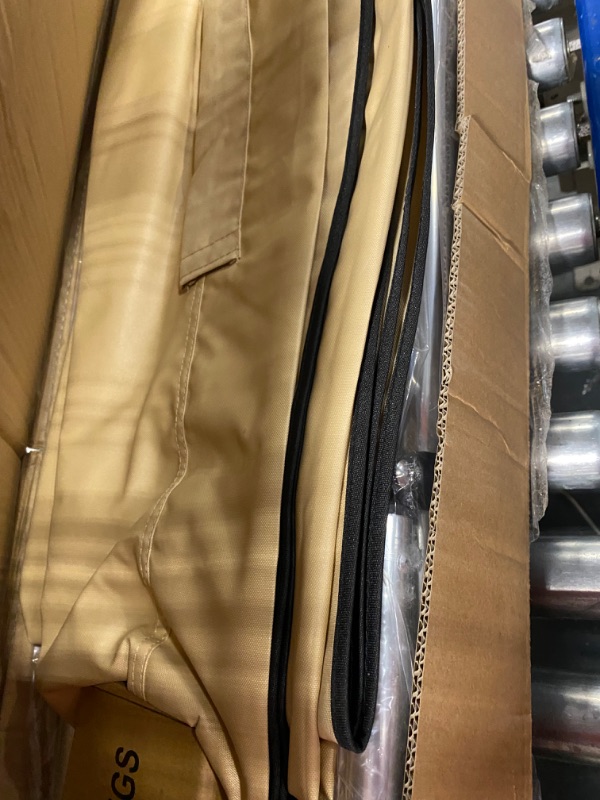 Photo 4 of *TAN COLOR* Bimini Top Fabric Replacement Canvas Canopy?4 Bow Bimini Top Cover for Boat with Storage Boot,600 D AntiUV Waterproof Bimini Top Canopy Without Frame