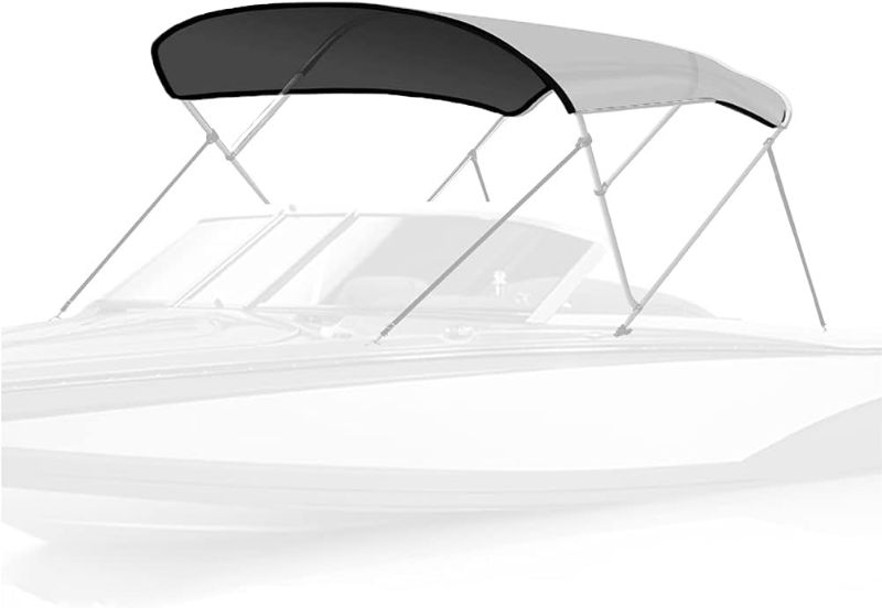 Photo 1 of *TAN COLOR* Bimini Top Fabric Replacement Canvas Canopy?4 Bow Bimini Top Cover for Boat with Storage Boot,600 D AntiUV Waterproof Bimini Top Canopy Without Frame