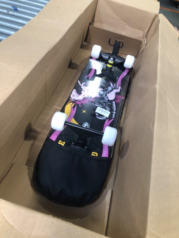 Photo 3 of Skateboards for Beginners Kids Boys Girls and Adults,31''x8'', 7-Layer Maple, Double Kick Concave, Fascinating Cool, Solid&Durable Astronaut