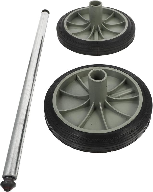 Photo 1 of Angoily 1 Garbage bin Wheels Replacement Set Plastic Trash Can Replacement Wheels and Hollow Shaft Rubbish Can Wastebasket Pulley Wheel Accessories
