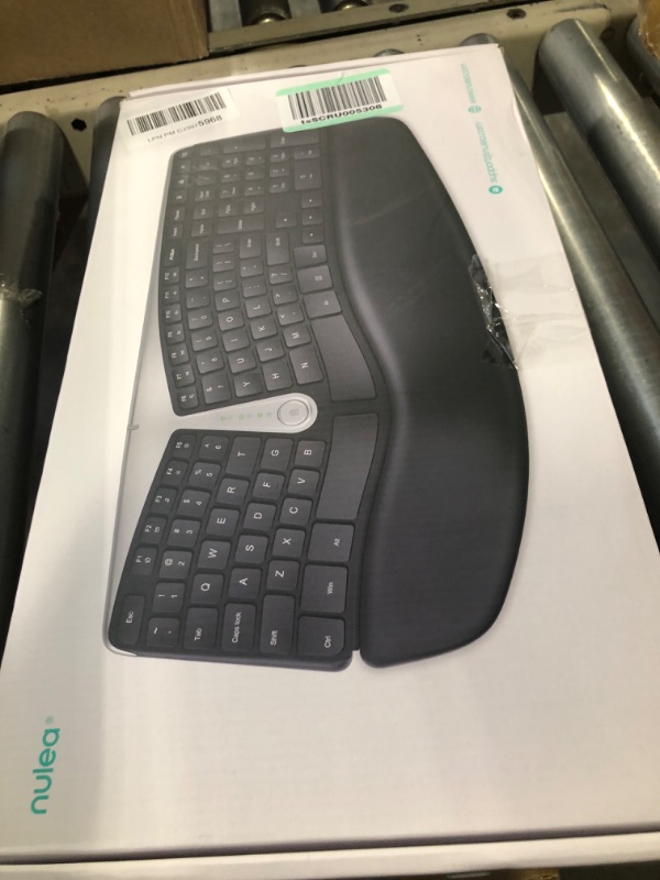 Photo 2 of Nulea Wireless Ergonomic Keyboard, 2.4G Split Keyboard with Cushioned Wrist and Palm Support, Arched Keyboard Design for Natural Typing, Compatible with Windows/Mac