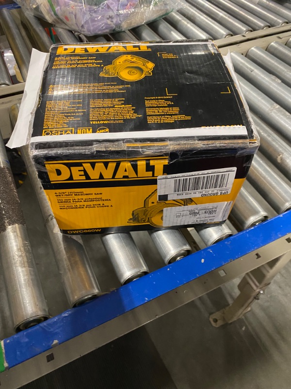 Photo 2 of ***ITEM HAS BEEN HEAVILY USED*** 

DEWALT Wet Tile Saw, Masonry, 4-3/8-Inch (DWC860W) Masonry Saw