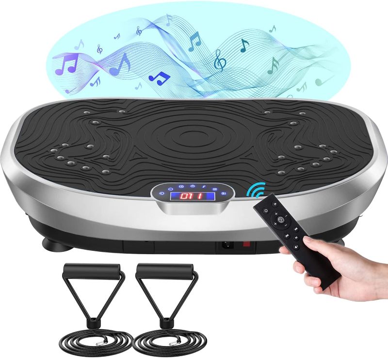 Photo 1 of AXV Vibration Plate Exercise Machine Whole Body Workout Power Vibrate Fitness Platform Vibrating Machine Exercise Board for Weight Loss Shaping Toning Wellness Home Gyms Workout
