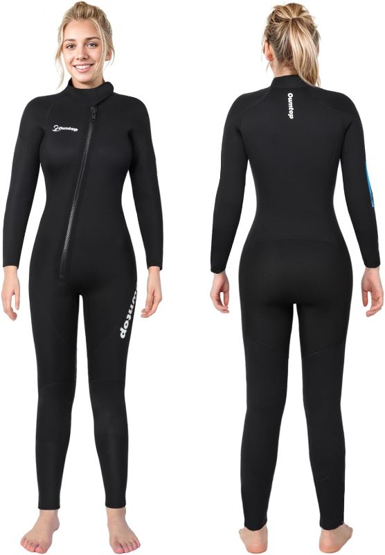 Photo 1 of Owntop Wetsuit 5mm Neoprene Diving Suit - Mens Womens Thicken Full Wet Suit, Front Zip Long Sleeve UPF50+ Keep Warm Swimwear for Scuba Surfing Swimming Diving Snorkeling Water Sports
