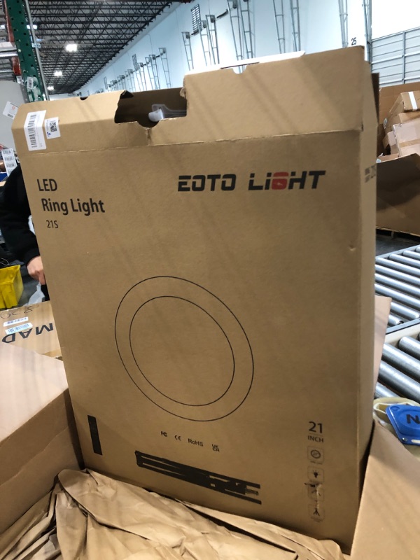 Photo 1 of 21 inch LED Ring Light with Tripod Stand, Large Selfie Ring Light with Touch Panel for YouTube Vlog Video Shooting, Makeup Studio Portrait with Carrying Bag and Remote Controller, CRI>97