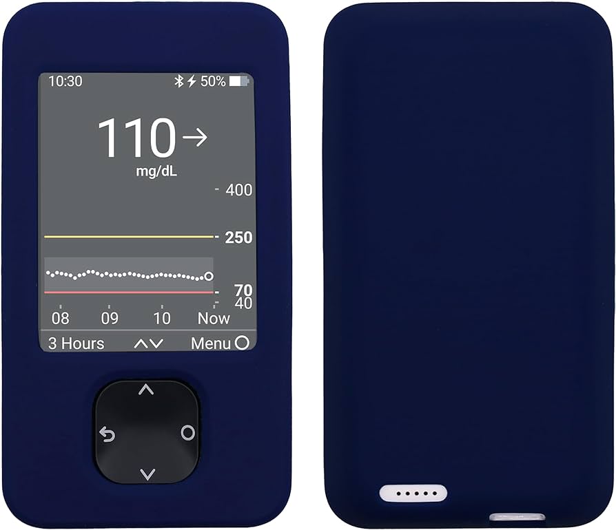 Photo 1 of usastar-SNK Silicone Soft Case for Dexcom G7 Receiver (Navy)