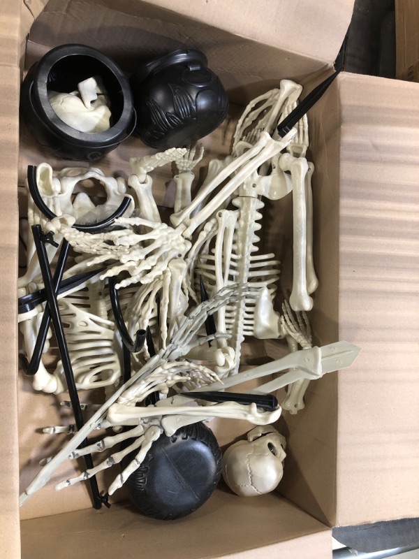 Photo 1 of Anditoy 2 Pack 15" Full Body Halloween Skeletons Movable Joints Skeleton Toys for Indoor Outdoor Halloween Decorations Party Supplies Decor
