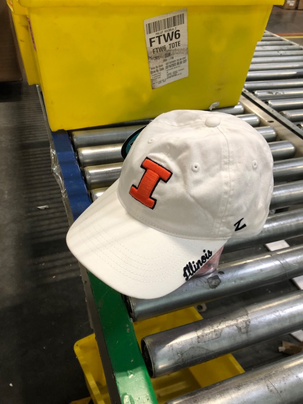 Photo 3 of Zephyr Women's Adjustable Scholarship Hat Icon White Illinois Illini One Size White