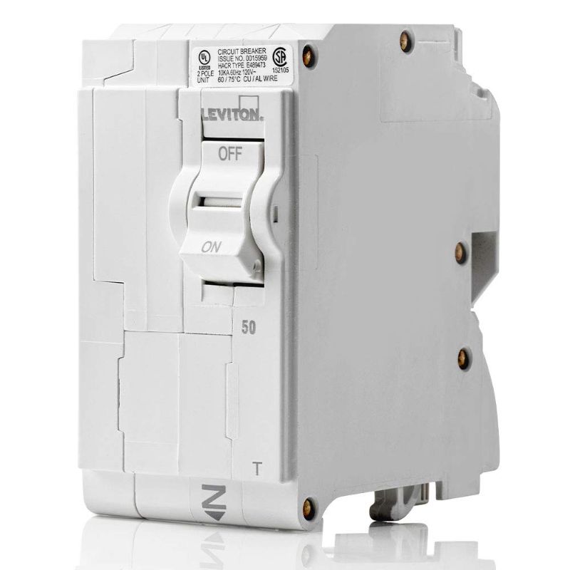 Photo 1 of Leviton LEVLB250-T 50A 2-Pole Standard Thermal Magnetic Branch Circuit Breaker