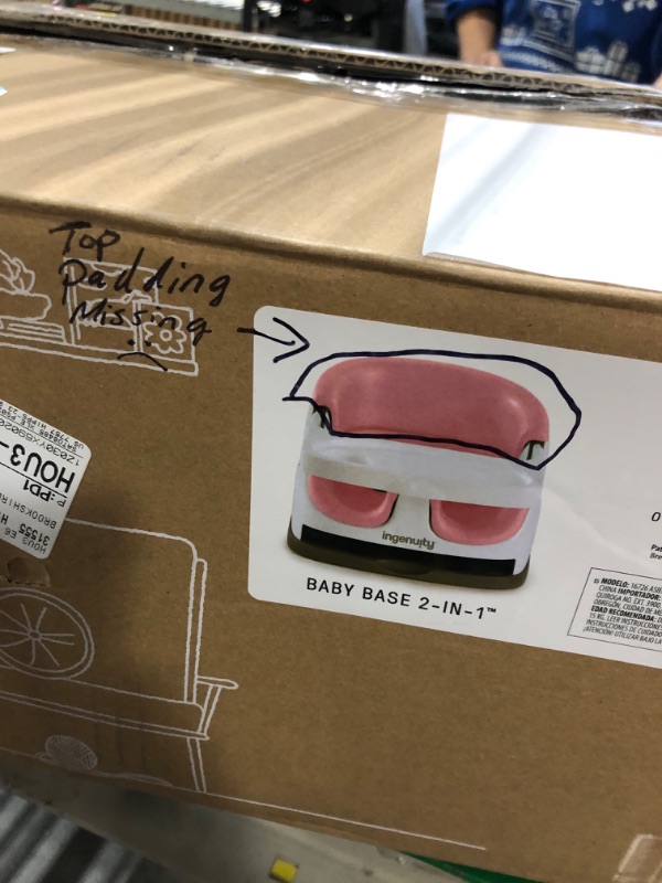 Photo 1 of Ingenuity Baby Base 2-in-1 Booster Feeding and Floor Seat with Self-Storing Tray - Peony