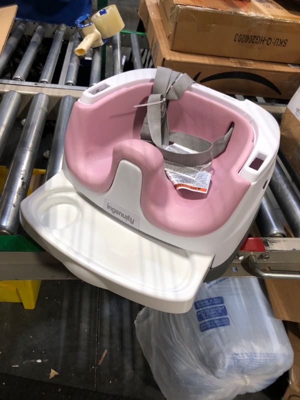 Photo 3 of Ingenuity Baby Base 2-in-1 Booster Feeding and Floor Seat with Self-Storing Tray - Peony