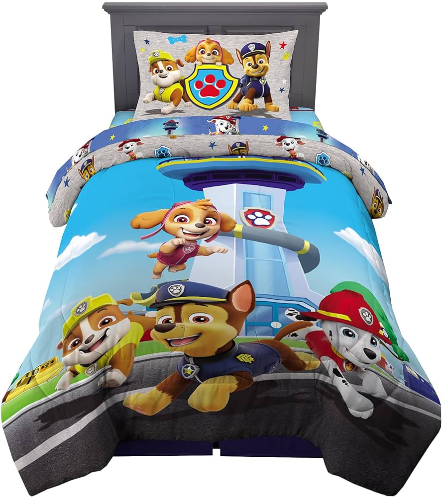 Photo 1 of Franco Kids Bedding Super Soft Comforter and Sheet Set, 4 Piece Twin Size, Paw Patrol