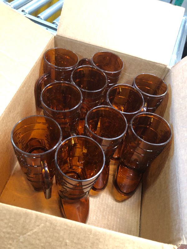 Photo 5 of 12 Pieces Cowgirl Cowboy Boot Mugs 16 oz Plastic Large Cowgirl Boot Shot Glasses Pink Drink Cups Mug with Handle for Western Theme Bachelorette Party Birthday Supplies (Brown) Brown 12