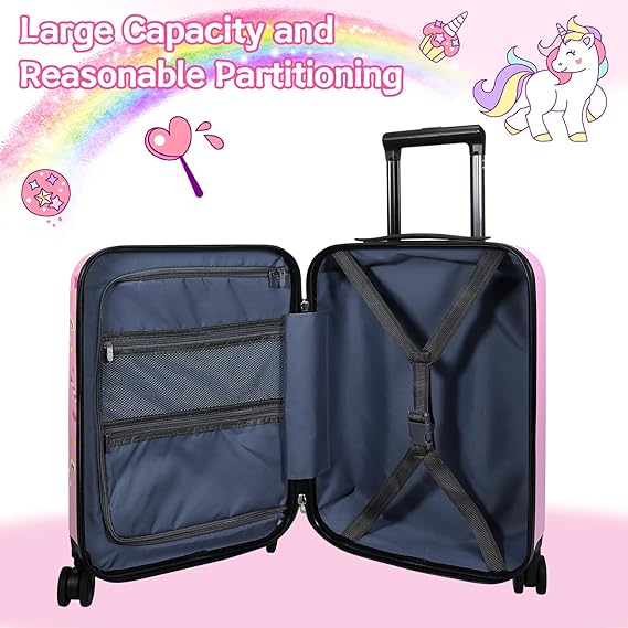 Photo 2 of Ovatis Kid Luggage Case (Pink, Unicorn)