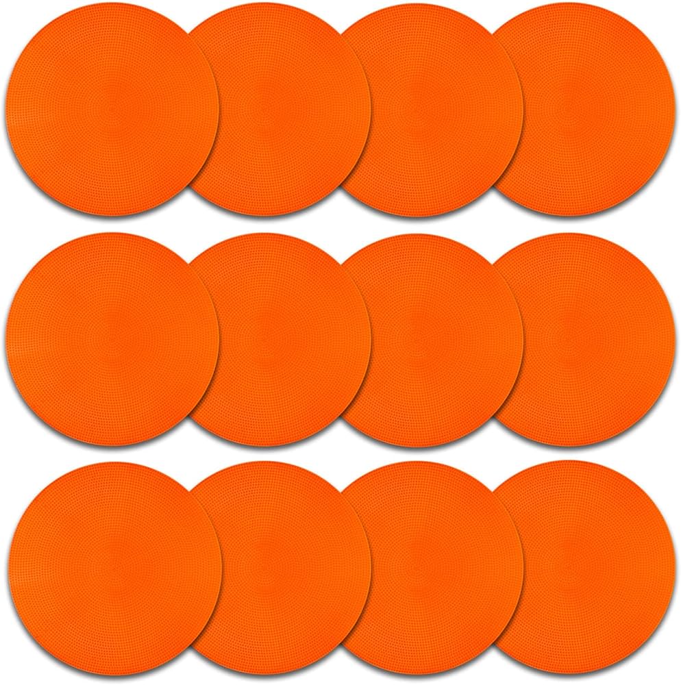 Photo 1 of Aryjmz Spot Markers Rubber Floor Dots 9inch Non Slip Agility Dots Flat Cones for Kids Sports Soccer Basketball Training, Social Distancing, Preschool Kindergarten Classroom