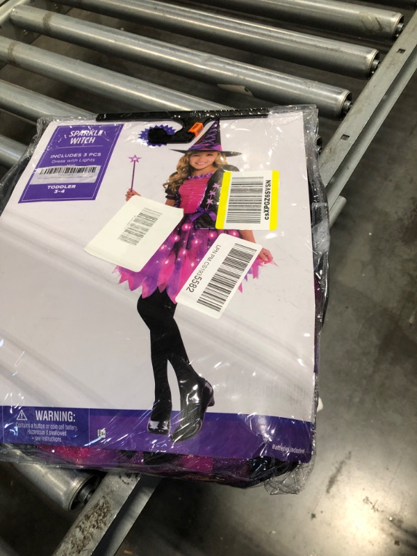 Photo 1 of Amscan Sparkle Witch Child Light Up Costume