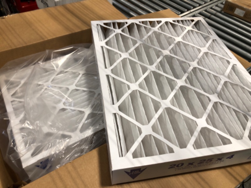 Photo 3 of Aerostar 20x25x4 MERV 11 Pleated Air Filter, AC Furnace Air Filter, 2 Pack (Actual Size: 19 1/2" x 24 1/2" x 3 3/4")