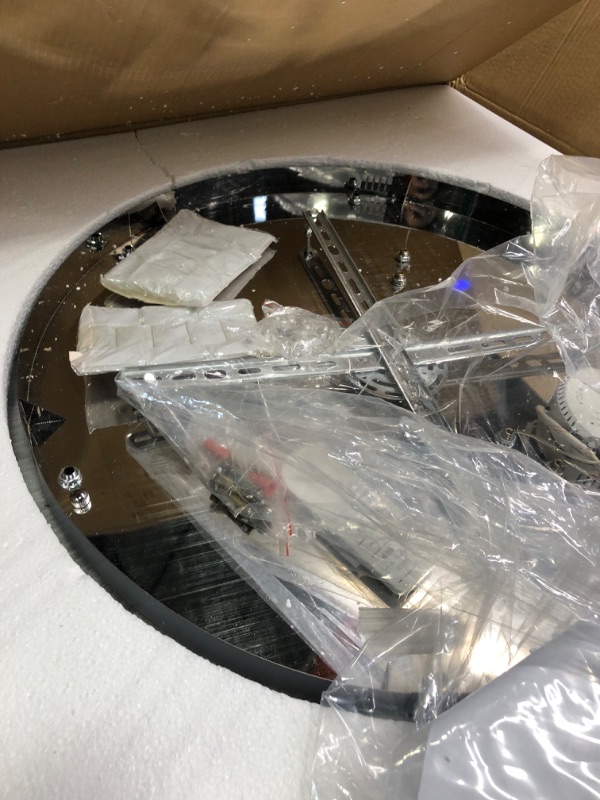 Photo 1 of 32" Modern K9 Crystal Chandelier Flush Mount LED Folwer Ceiling Light Fixture Pendant Lamp for Living Room Restaurant Dimmable Lighting