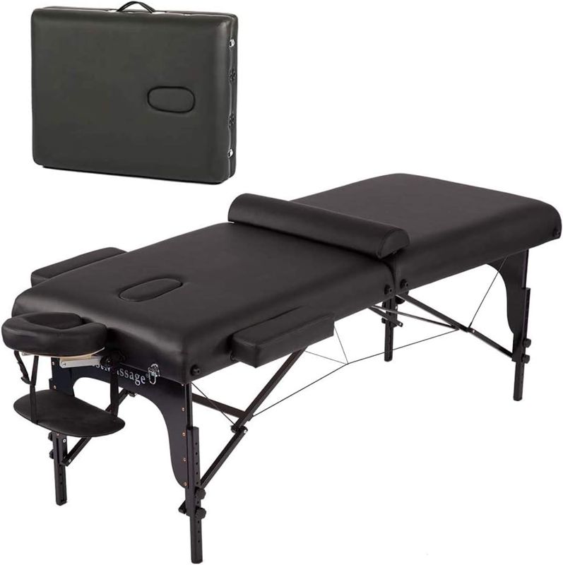 Photo 1 of 77" Long 30" Wide 4" Pad Professional Portable Massage Table w/Free Carry Case