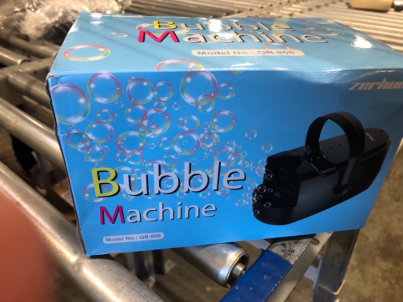 Photo 2 of Bubble Machine Durable Automatic Bubble Blower, 10000+ Bubbles Per Minute Bubbles for Kids Toddlers Bubble Maker Operated by Plugin or Batteries Bubble Toys for Indoor Outdoor Birthday Party Light-black