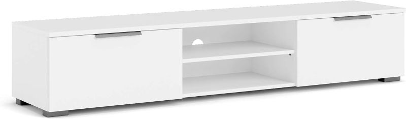 Photo 1 of  Drawer 2 Shelf TV Stand, White