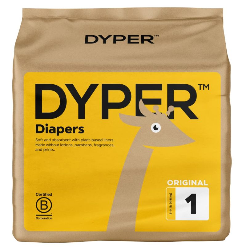Photo 1 of DYPER Viscose from Bamboo Baby Diapers Size 1 | Honest Ingredients | Cloth Alternative | Day & Overnight | Made with Plant-Based* Materials | Hypoallergenic for Sensitive Newborn Skin, Unscented