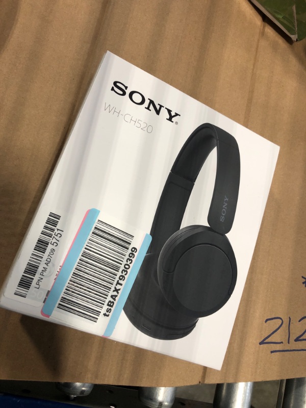 Photo 2 of Sony WH-CH520 Wireless On-Ear Headphones with Microphone (Black)