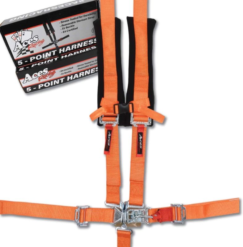 Photo 1 of Aces Racing 5 Point Harness With 2 Inch Padding (Orange)