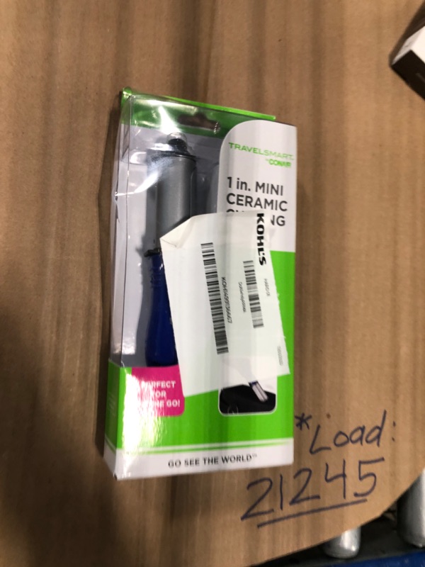 Photo 1 of Conair Travel Curling Iron, Mini 1- Inch Ceramic Curling Iron in Blue by Travel Smart 1-Inch Curling Iron (Blue)
