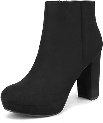 Photo 1 of DREAM PAIRS Women's Stomp High Heel Ankle Boots black 71/2