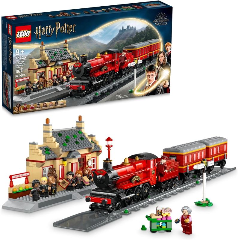 Photo 1 of LEGO Harry Potter Hogwarts Express & Hogsmeade Station 76423 Building Toy Set; Harry Potter Gift Idea for Fans Aged 8+; Features a Buildable Train, Tracks, Ticket Office and 8 Harry Potter Minifigures