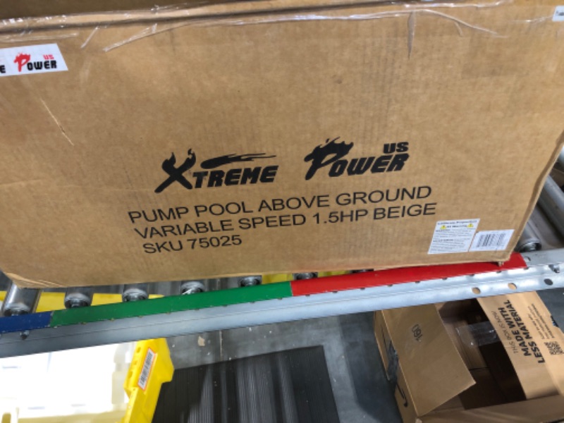 Photo 1 of XtremepowerUS 1.5HP Variable Speed Swimming Pool Pump High-Flo Speed Pool Pump Timer Control Panel Digital W/Fitting, Beige