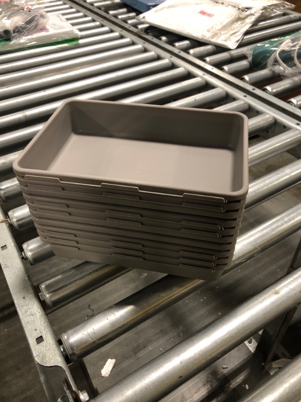 Photo 1 of 10 grey short organizing bins