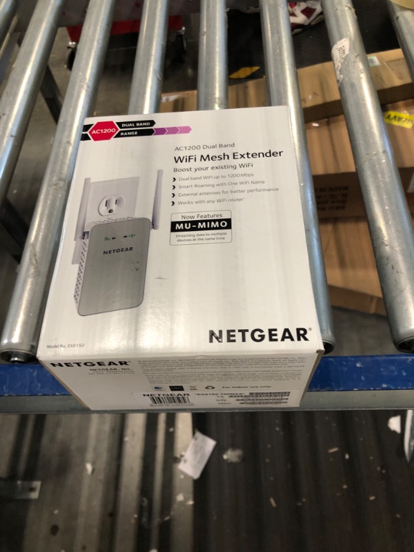 Photo 3 of NETGEAR WiFi Mesh Range Extender EX6150 - Coverage up to 1200 sq. ft. and 20 devices with AC1200 Dual Band Wireless Signal Booster & Repeater (up to 1200Mbps speed), plus Mesh Smart Roaming AC1200 Plug-In