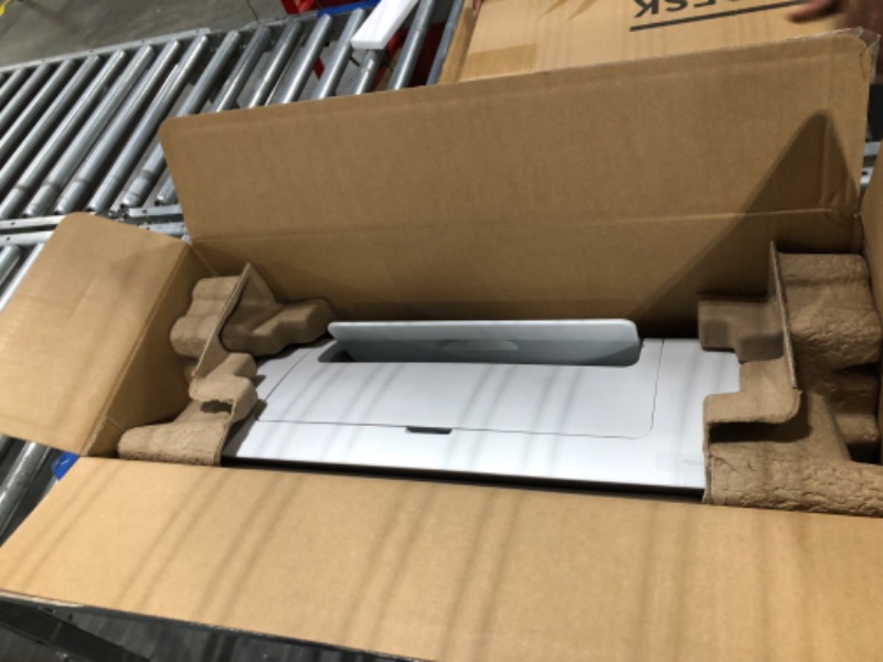 Photo 1 of HP DeskJet 2755e Wireless Color All-in-One Printer with bonus 6 months Instant Ink (26K67A), white