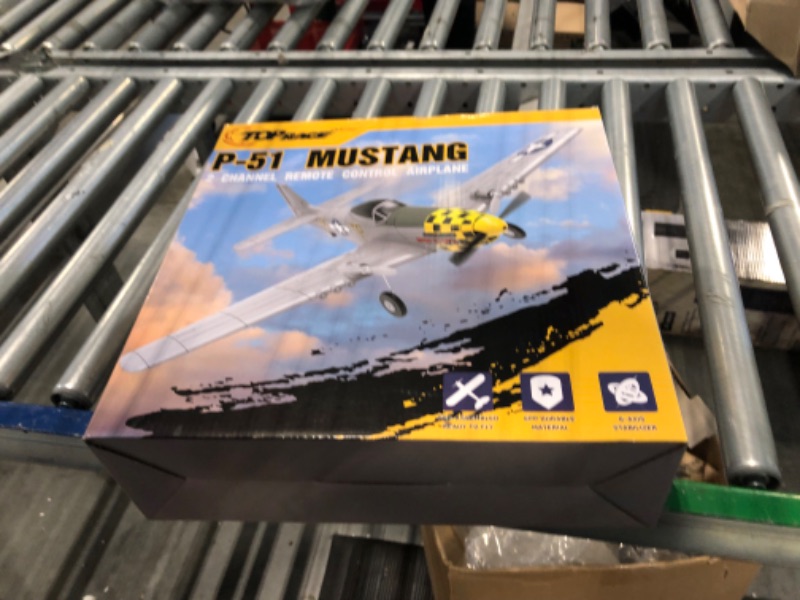Photo 1 of Top Race Rc Plane 2 Channel Remote Control Airplane Ready to Fly Rc Planes for Adults and Teens 14+, Remote Control War Plane American P51 Mustang | RC Airplane (TR-M52) P-51 Mustang 2 Channels