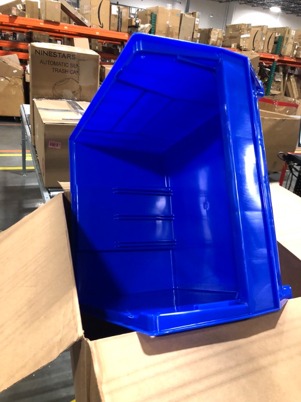 Photo 2 of AkroBins - 30283BLUE 30283 Super-Size AkroBin Heavy Duty Stackable Storage Bin Plastic Container, (20-Inch L x 18-Inch W x 12-Inch H), Blue, (1-Pack)