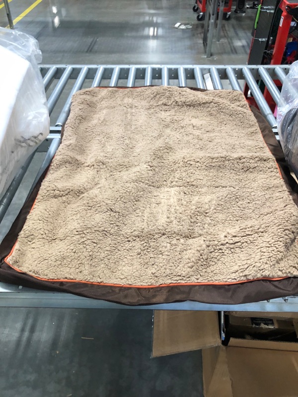 Photo 4 of Bedsure Extra Large Dog Bed for Large Dogs - XL Orthopedic Dog Beds with Removable Washable Cover, Egg Crate Foam Pet Bed Mat, Suitable for Dogs Up to 100lbs, Brown XL(44x32x3) Brown